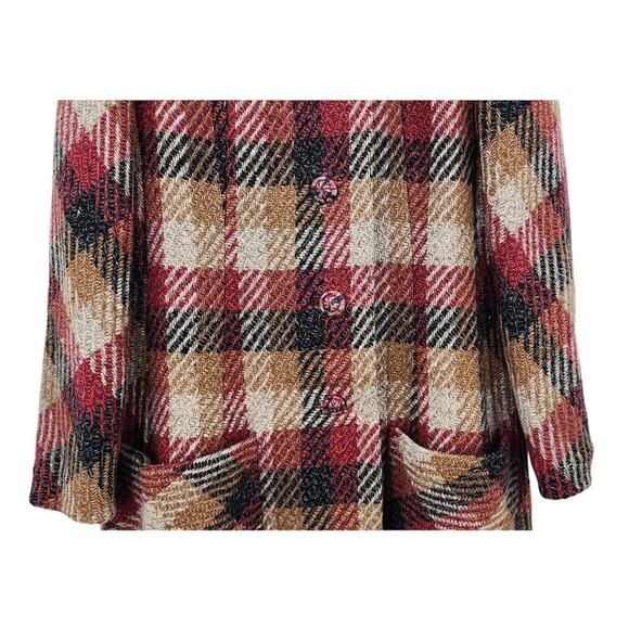 Vintage Long Line Pleated Back Coat Wool ILGWU Union Made Fully Lined - Picture 6 of 16